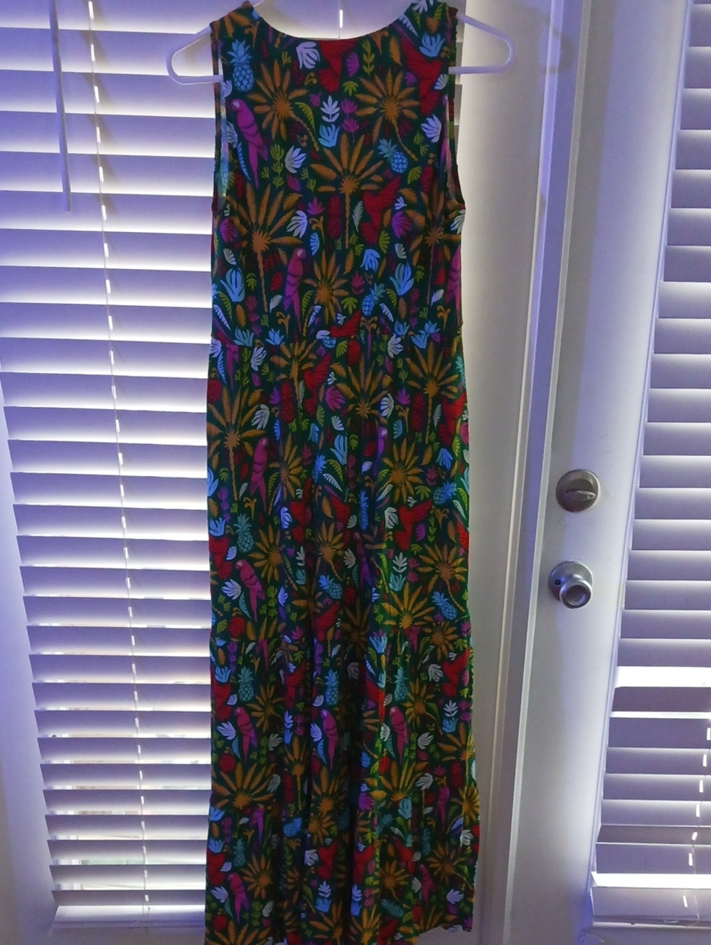 Boden Sylvia Jersey Maxi Tier Dress Green, Tropical Paradise 4R - Picture 5 of 5